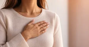 Hand Over Heart in Soft Warmth